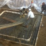 The First Mikvah ‘Bor’ being Poured